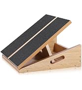 Slant Board for Calf Stretching, Adjustable Wooden Calf Stretcher Incline Board, Calf Stretch Boa...