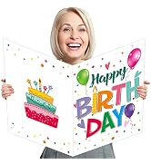 Jumbo Birthday Party Greeting Card Giant Guest Book Happy Birthday Party Decorations Supplies Gif...