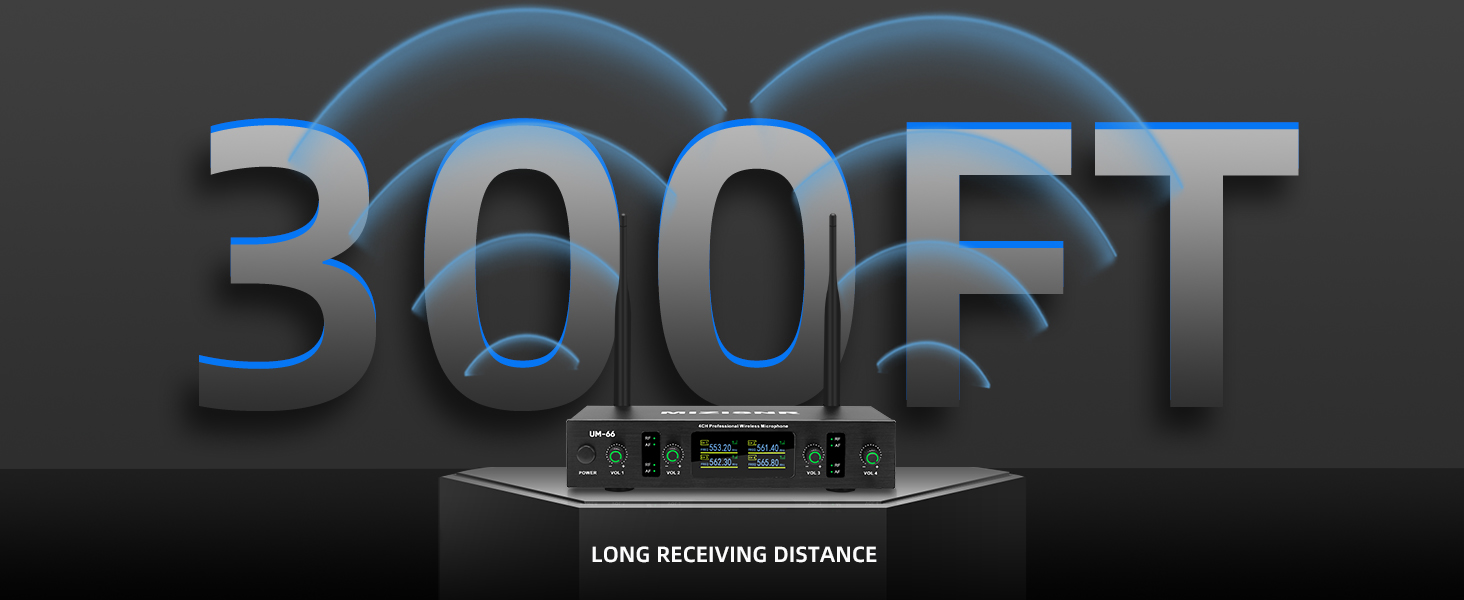300ft receiving distance