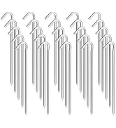 OK5STAR 9 Inch Tent Stakes, Tent Stakes Metal, Heavy Duty Tarp Camping Stakes, Metal Stakes for I...