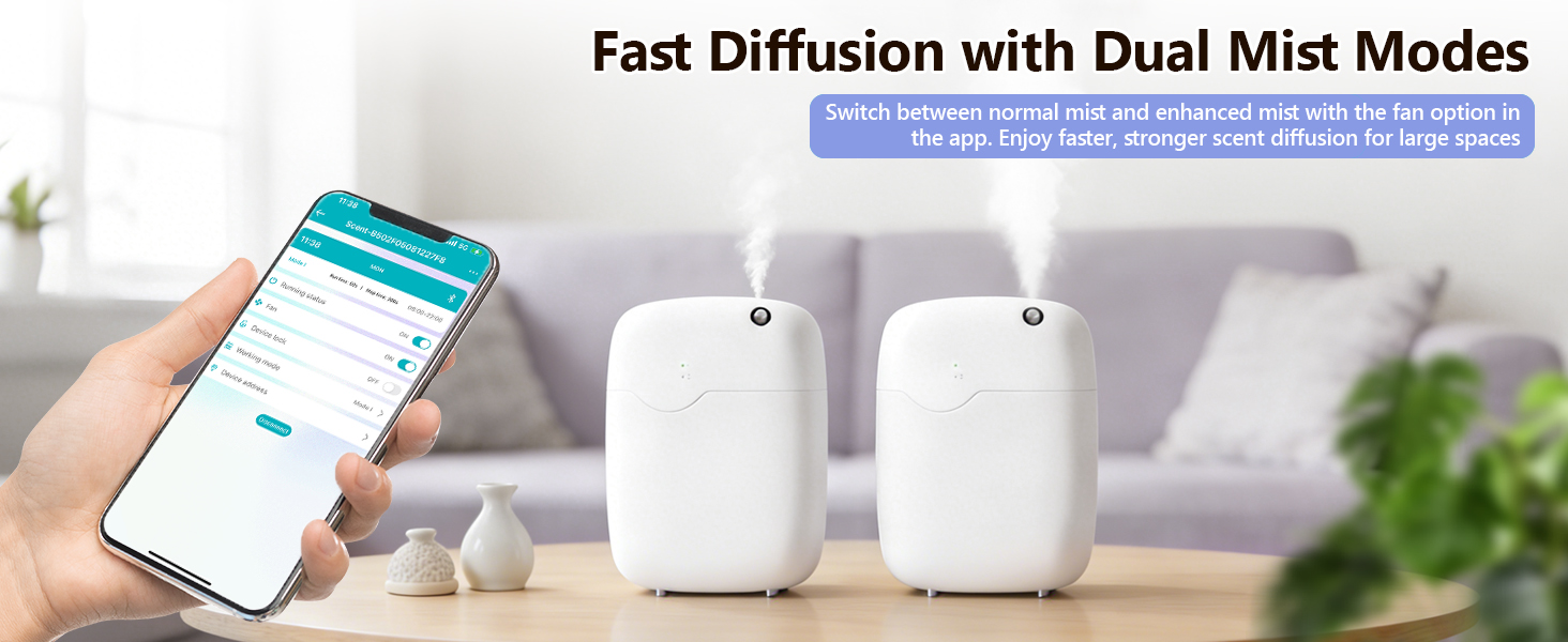Waterless Essential Oil Diffuser Scent Diffuser Machine for Aromatherapy Cold Air Diffusers