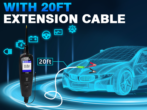 With 20ft extension cable
