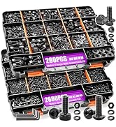 Bemaka 3160Pcs Flange Bolt & Metric Screw Assortment Kit, M2 M3 M4 M5 Screws & M6x1.0, M8x1.25, M...
