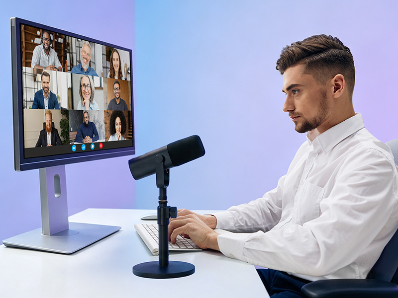 mic stand desk