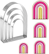 Arched Cookie Cutter Set ANCKNE 4 piece geometric cookie cutter molds - Stainless steel from 2 to...