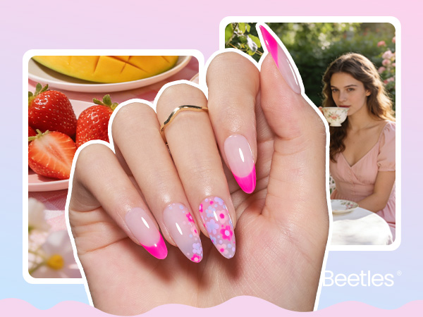 Beetles Gel Nail Polish Kit with U V Light - 32 Colors Gel Polish and Cat Eye Top Coat 68 Pcs