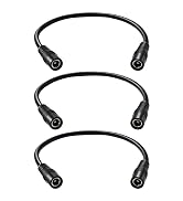 GGIPOWY 3-Pack 5.5mm x 2.5mm DC Power Extension Cable, 18AWG Female to Female Barrel Jack 12V/24V...