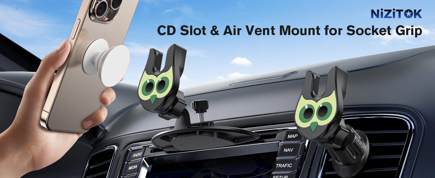 pop socket phone mount for car