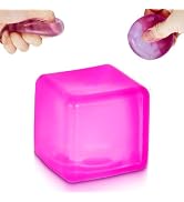 Ssqauvig Ice Cube Squishy Stress Cube, Soft Squishy Cube Fidget Toy for Anxiety Relief, Sensory S...