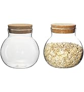 wangsdjy 17oz Glass Jars with Airtight Cork Lids,Wedding Candy Jar,Glass Storage Jars Great Ideal...