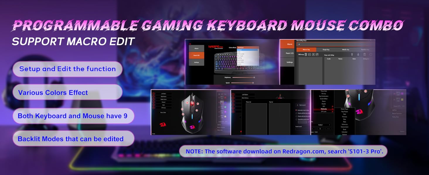keyboard mouse with software