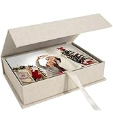 Hiwhy Photo Storage Box 4x6, Linen Photo Box, Memory Box Perfect to Store Your Photo, Pictures, C...