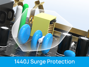 1440 Joules Surge Protection