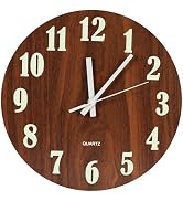 Blingbin Wall Clock, 12 Inch Glow in Dark Wall Clocks, Silent Non Ticking Wall Clocks Battery Ope...
