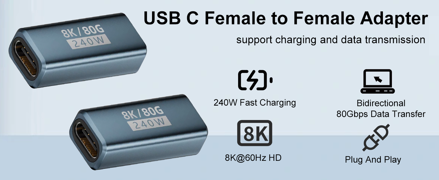 usb c female to female adapter