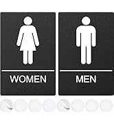 ASSURED SIGNS Restroom Signs, Bathroom Sign For Business - For Men and Women - 9" by 6" - ADA Com...
