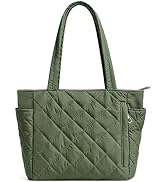 Sunwel Fashion Top Zipper Quilted Tote Bag for Women Girls | Lightweight Puffer Shoulder Bags wit...