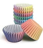 Mini Cupcake Liners Cupcake Cups 300-Count Food Grade Green Orange Gradient Design Cupcake Papers...
