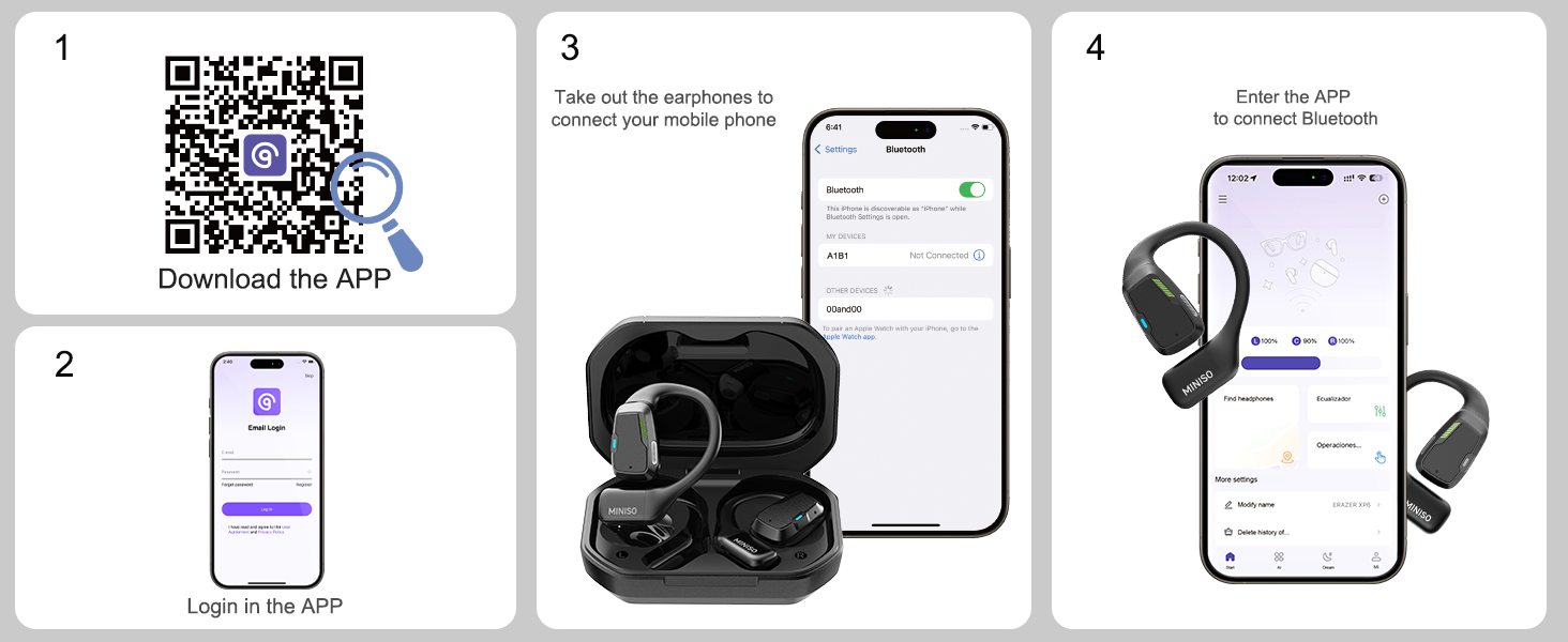 AI Language Translation Earbuds Real-Time, Compatible with iOS & Android, Ideal for Travel