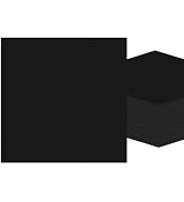 100 Pack Black Napkins 6.5" x 6.5" Decorative Party Napkins & Everyday Use | 2-Ply Black Paper Na...