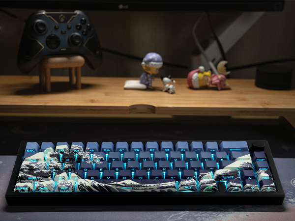 side printed shine through keycaps set