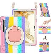 BRAECN Case for Galaxy Tab S9/S8/S7 11 Inch SM-X710/X700/T870, Rugged Silicone Cover with Stable ...