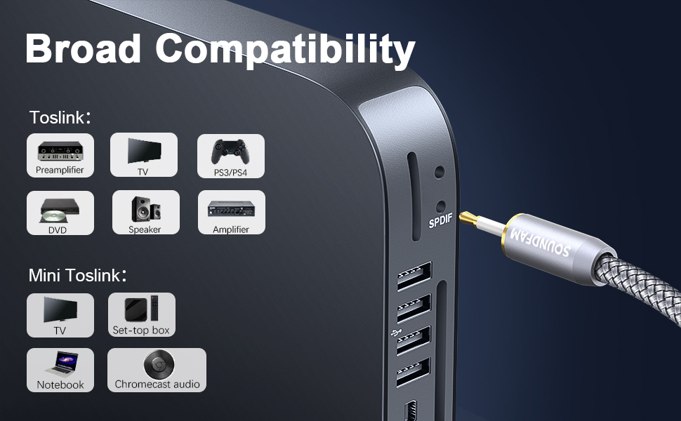 toslink to mini toslink cable