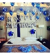 iPartycool 50Pcs Party Birthday Balloons Kit, 3D Premium Reusable Aluminum Foil Letter Banner and...