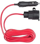 Wagan 12V/24V 12ft. DC Extension Cable with Panel Mount and Weather Proof Cover…