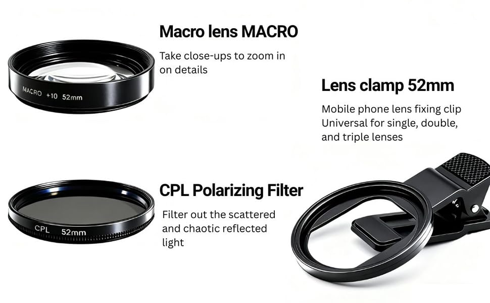 10 in 1 Cell Phone Camera Lens Kit