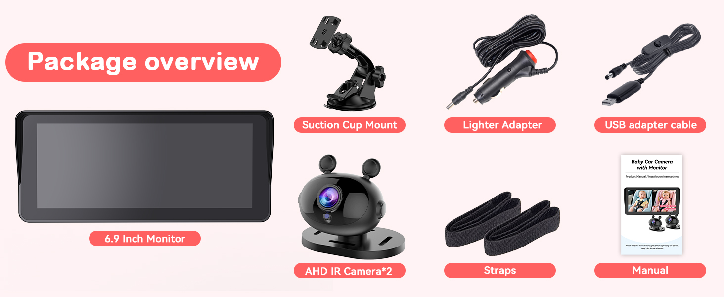 dual baby car camera