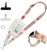 FUVLIFE Clip and Go Phone Strap Crossbody with RFID Wallet, Cell Phone Lanyard for Women, Detacha...