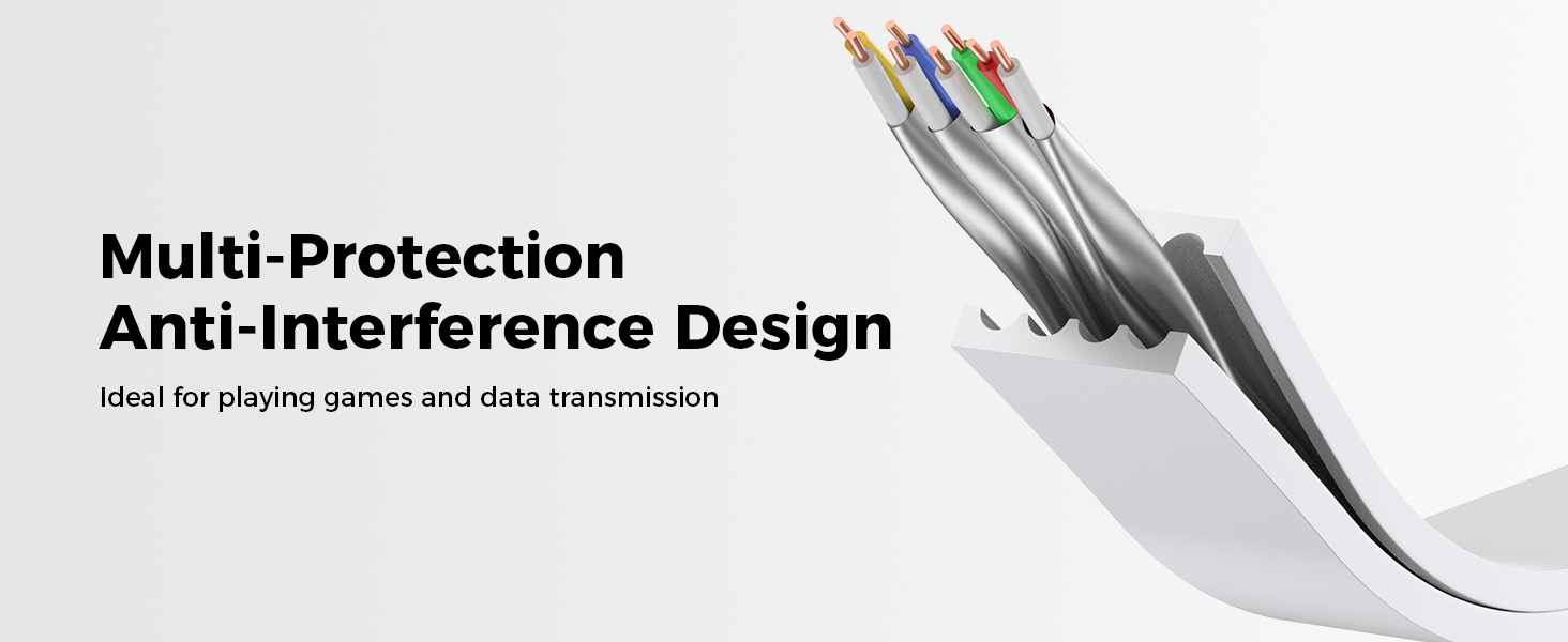 Multi-Protection Anti-Interference Design Ideal for playing games and data transmission