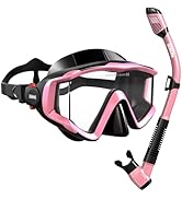 Aegend Snorkeling Gear for Adult Men Women: Diving Mask with Dry Snorkel Set - Anti Fog Panoramic...