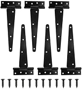 TamBee Gate Hinges T-Strap Hardware Barn Door Hinges Outdoor Heavy Duty Hinges for Wood Shed Door...