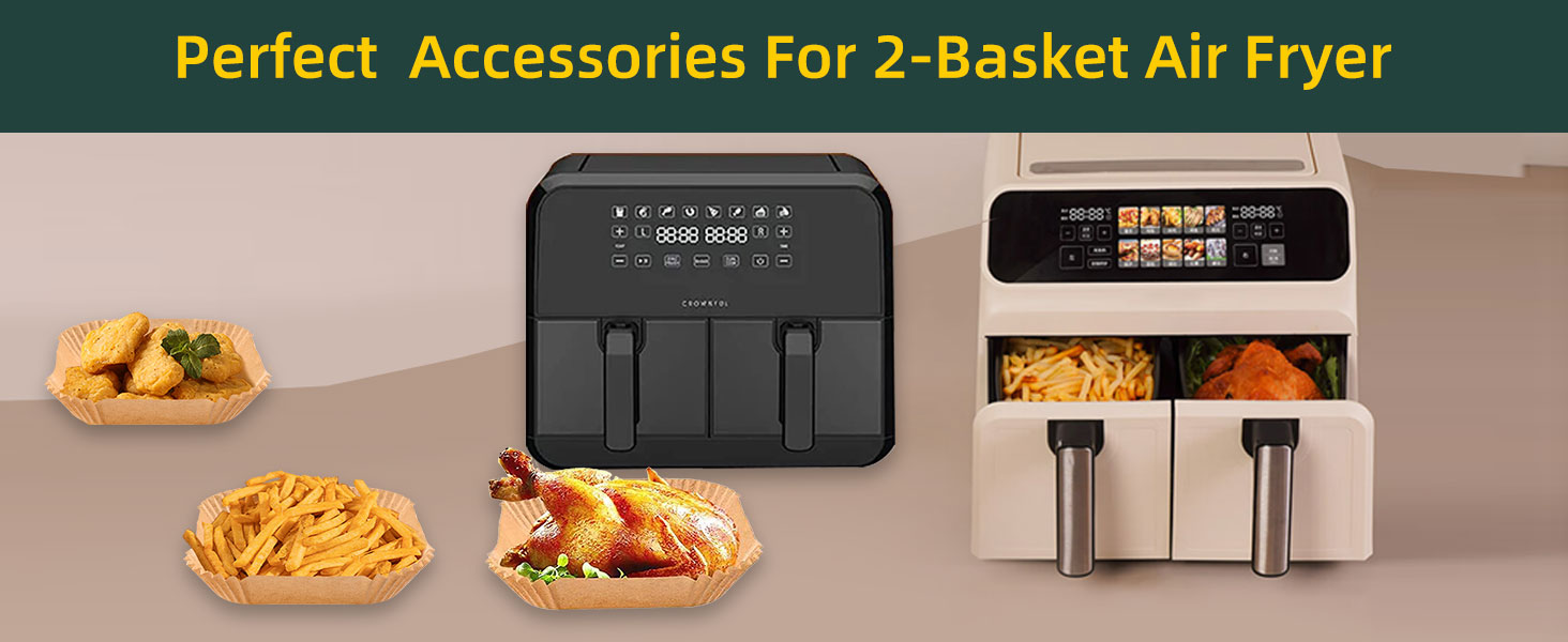 PERFECT ACCESSORIES FOR 2-BASKET AIR FRYER