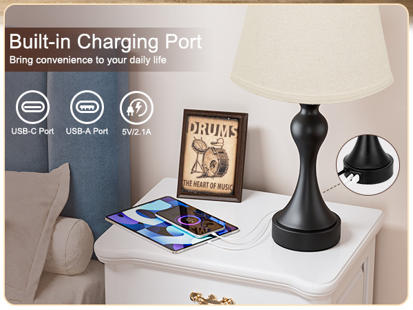 nightstand lamps set of 2