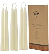 Natural White Beeswax Taper Candles, DEYBBY Smokeless and Dripless Beeswax Candles, Long Lasting ...