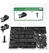 lukaisen 216PCS 1/4" Nylon Cable Clamps Set with Screws for Wire Management | Plastic Wire Clips ...