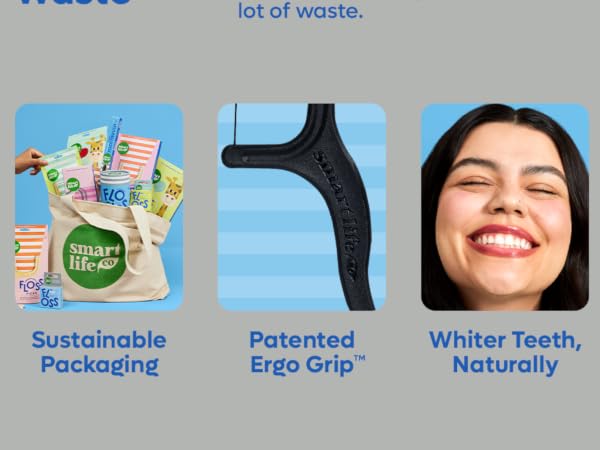 sustainable dental floss picks, floss picks, zero waste floss picks, plastic free
