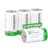 DURNERGY C Batteries 4 Pack, Alkaline Battery C Size Batteries, 1.5V C/LR14 Batteries, Type C Bat...