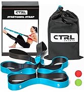 Stretching Strap with Loops for Physical Therapy, Yoga, Exercise and Flexibility - Non Elastic Fi...
