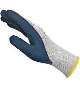 safedenn Lightweight Cotton Polyester Work Gloves, Crinkle Latex Coated Palm, Anti-Slip Grip, All...