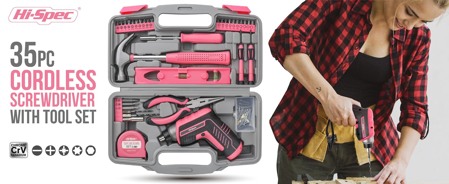 pink power screwdriver