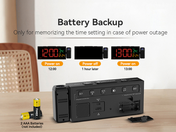 Alarm Clocks with Battery Backup