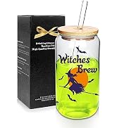 ANOITON Halloween Mug - Halloween Decorations Indoor Halloween Cups with Witch Decor Witches Brew...