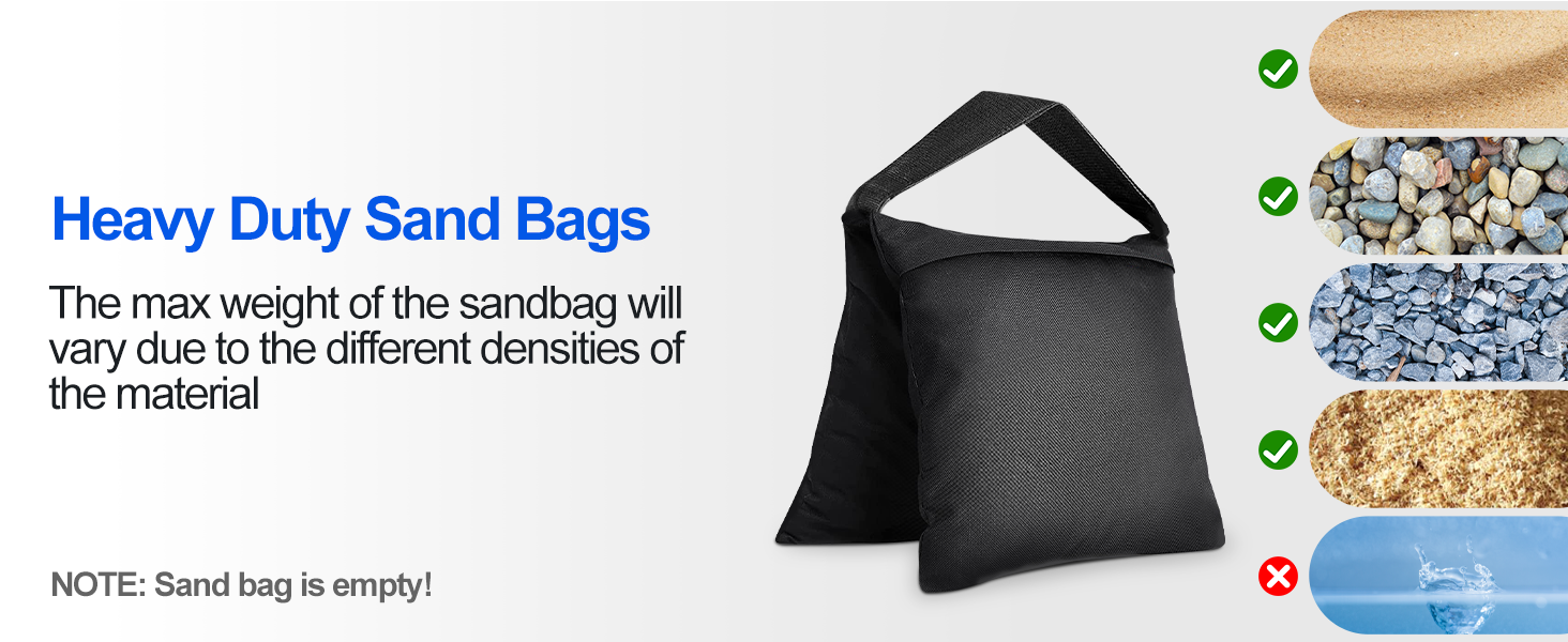 backdrop sand bags