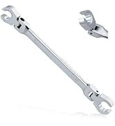 GOLD DEER Flex Head Flare Nut Wrench 10 * 12mm Flare Nut Wrench Set Metric Flare Tool Double Flex...
