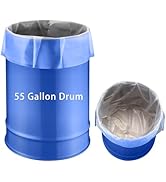 Xsourcer Drum Liners 55 Gallon, Pack of 6 Clear Heavy Duty Plastic Food Storage Bag, Large Leakpr...