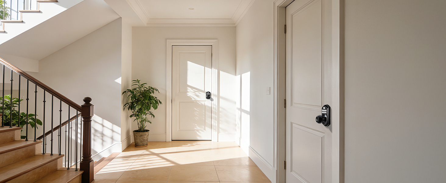 Fits various scenarios—front door, bedroom, garage, office, apartment home, rental properties